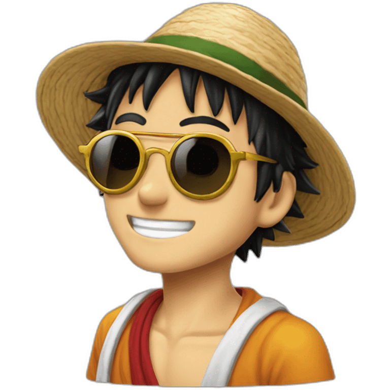 Luffy muslim sunglasses emoji