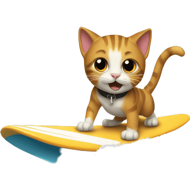 Cat surfing  emoji