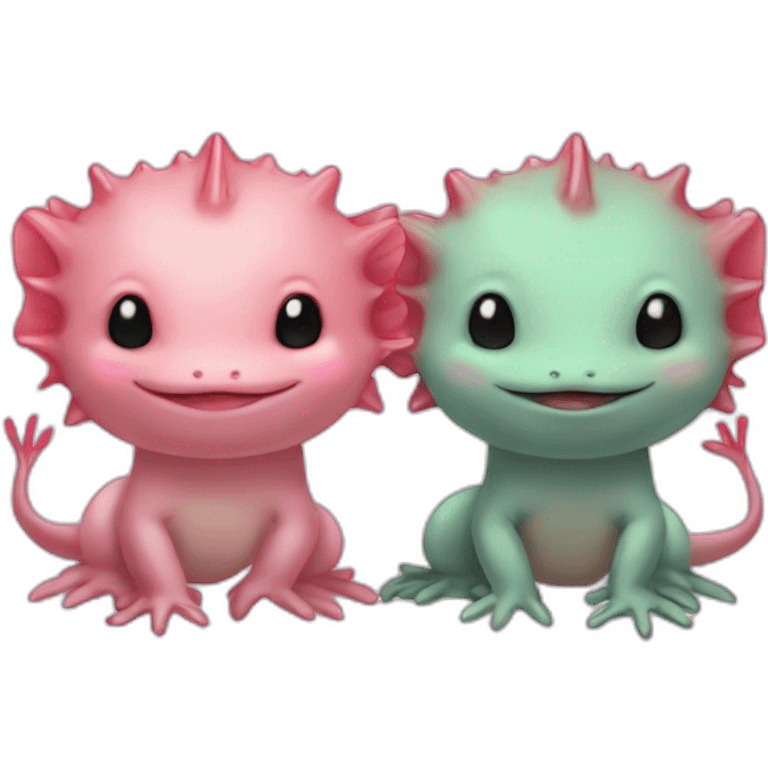 Couple gay d'axolotl emoji