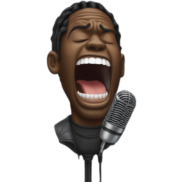 travis scott screaming in mic emoji