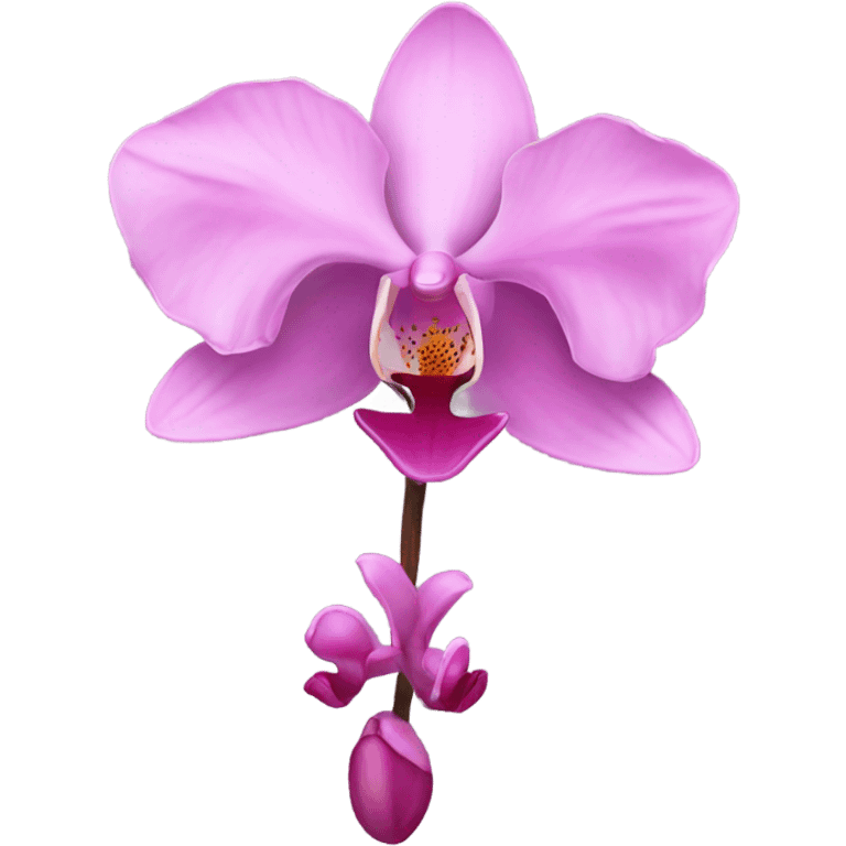 Pink orchid emoji