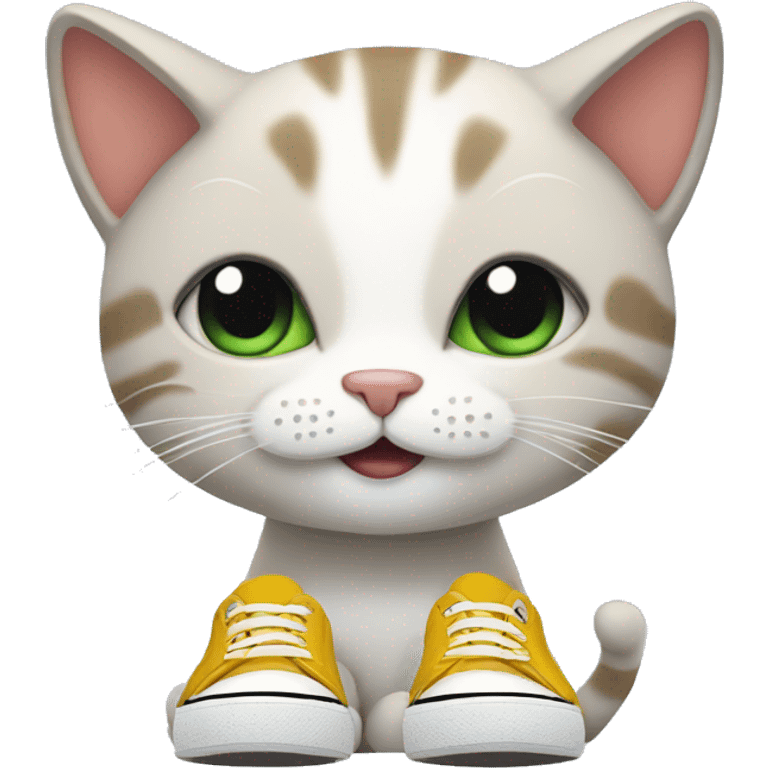 cat with shoes emoji