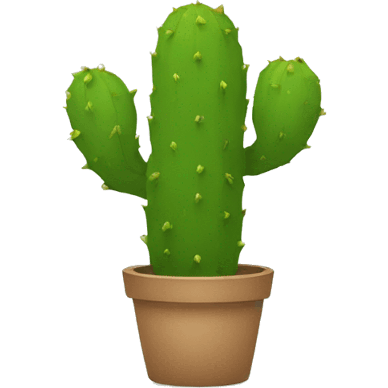 single flat Nopal without pot emoji