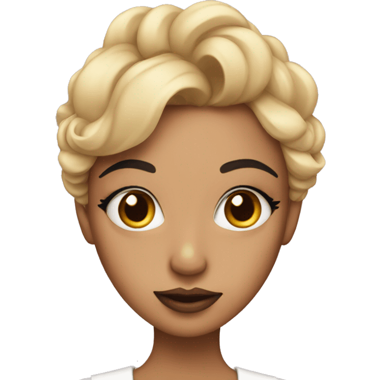 woman with makeup up with bow emoji