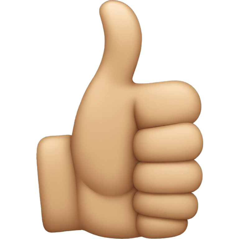 a thumb up that is only half way up emoji