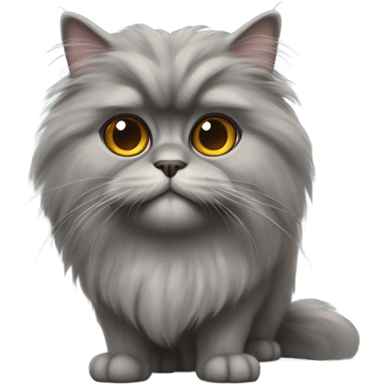 gray persian cat emoji