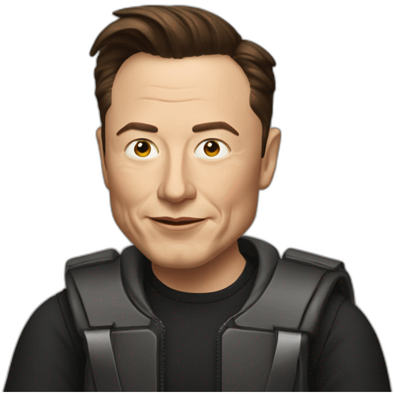 old elon musk in car emoji