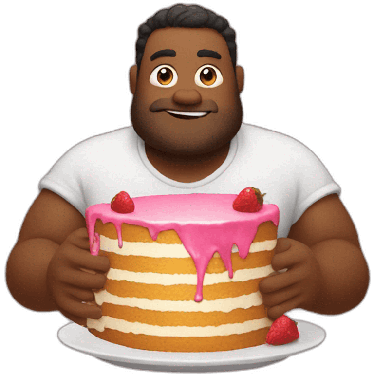 dadbod eating cake emoji