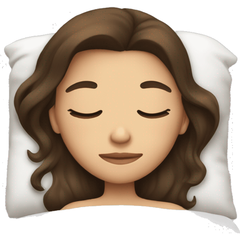 Brunette sleeping all day emoji