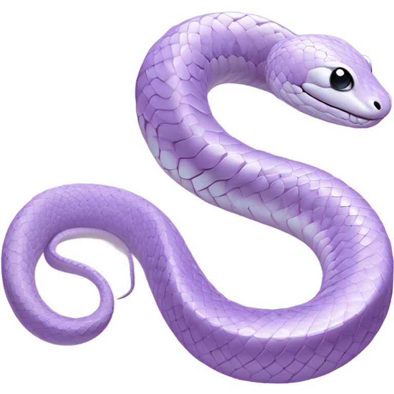 Light purple snake realistic emoji