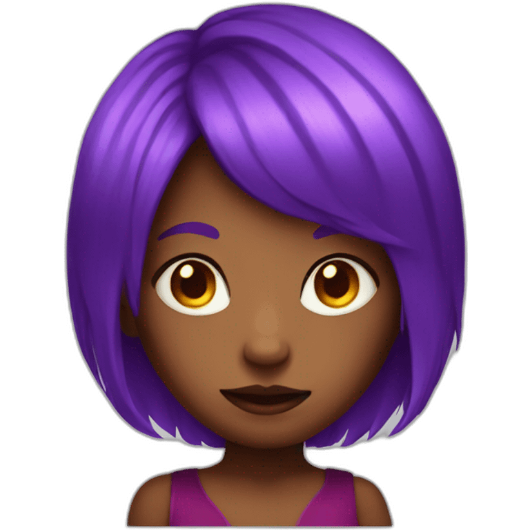 devil girl with purple hair emoji