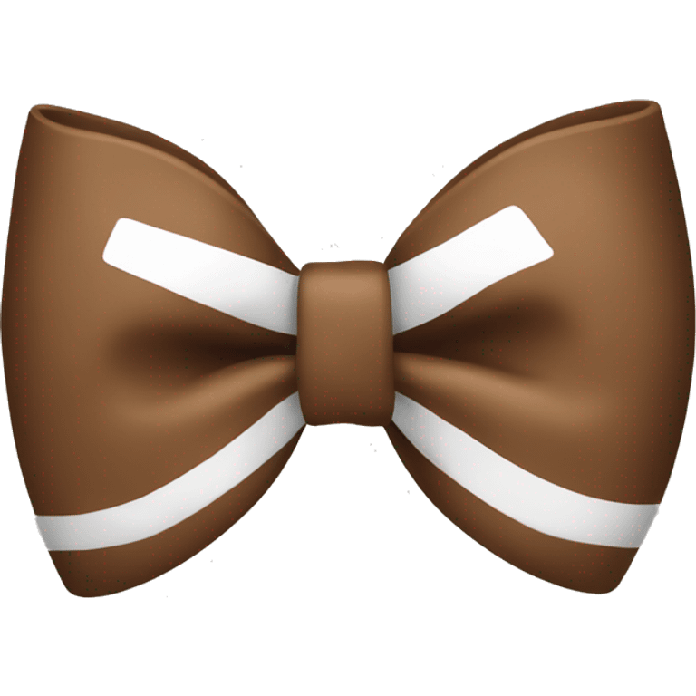 Brown and white bow emoji