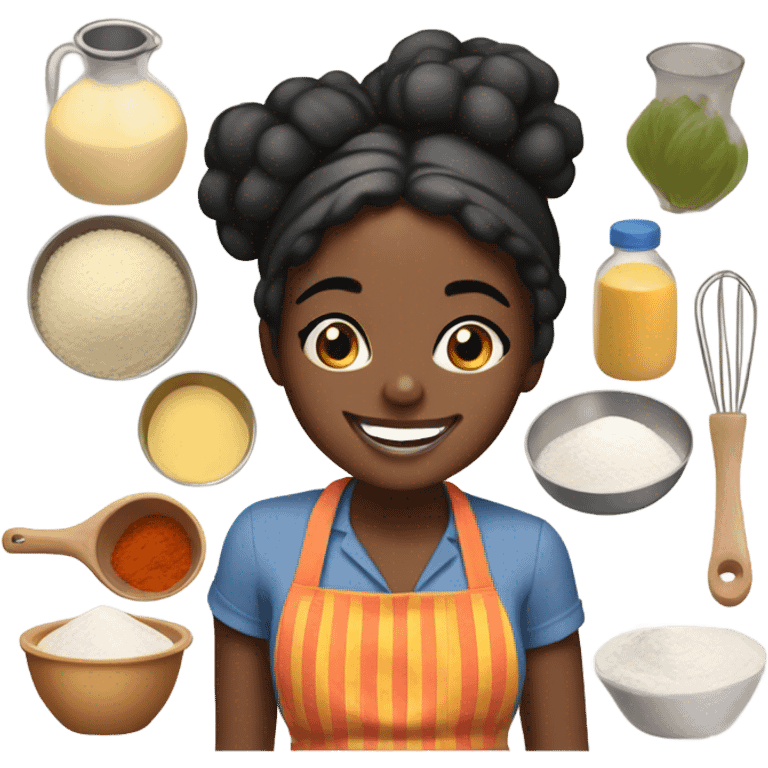 black girl baker emoji