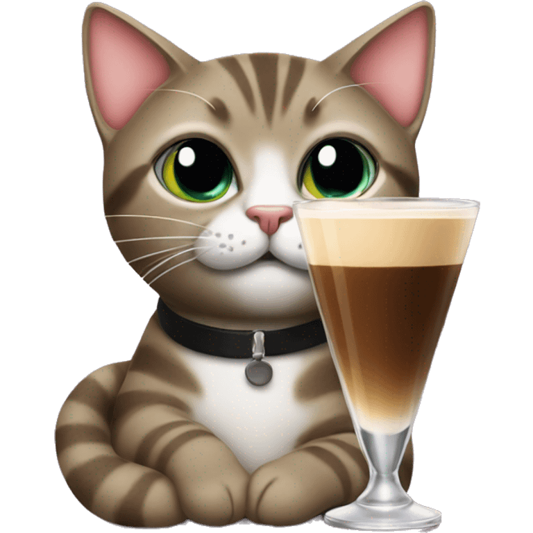 Cat holding espresso martini  emoji