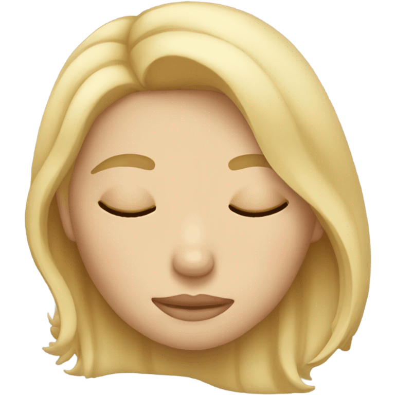 blonde Girl sleeping emoji