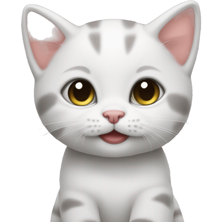 Cute conquette kitten emoji