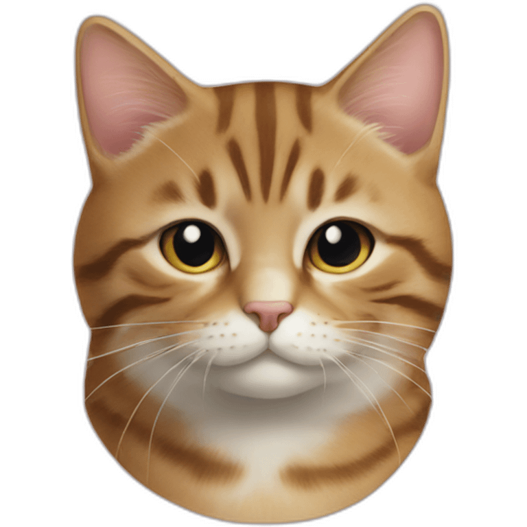 Un chat tabbyg avec une petite queue emoji