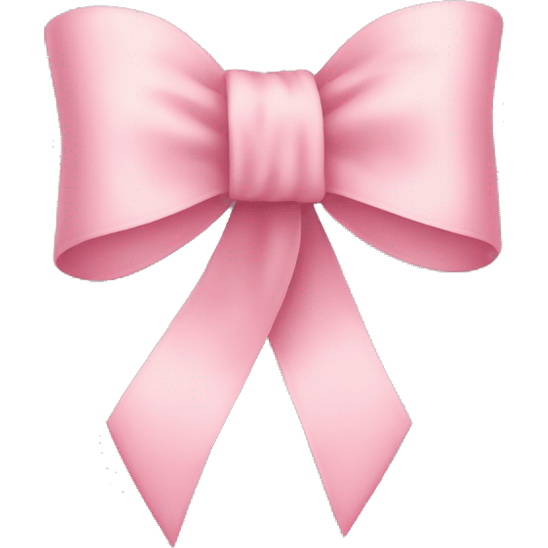 Light pink ribbon shaped into a bow emoji