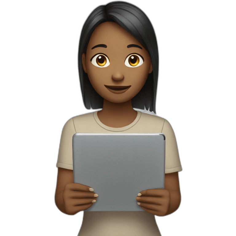 Girl with a tablet emoji