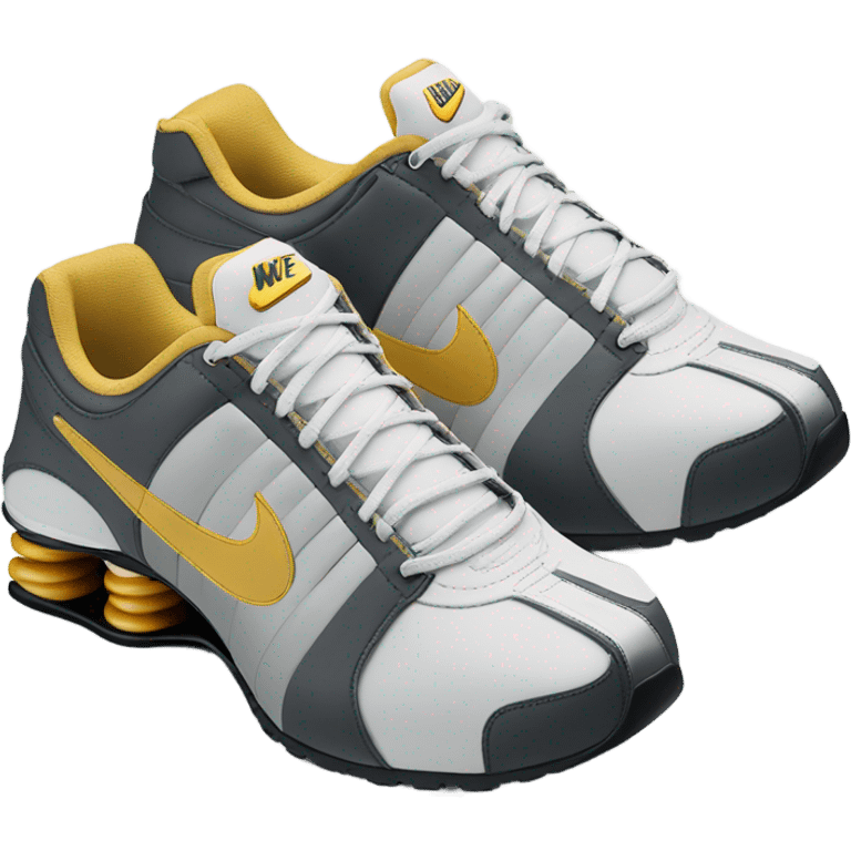 Nike shox combined with leather slide sandals emoji