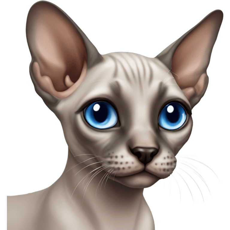 Seal point mink sphynx blue eyes  emoji