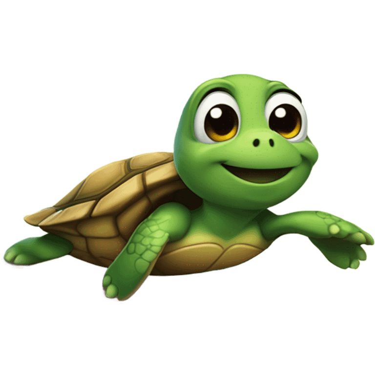 Turtle surfing emoji