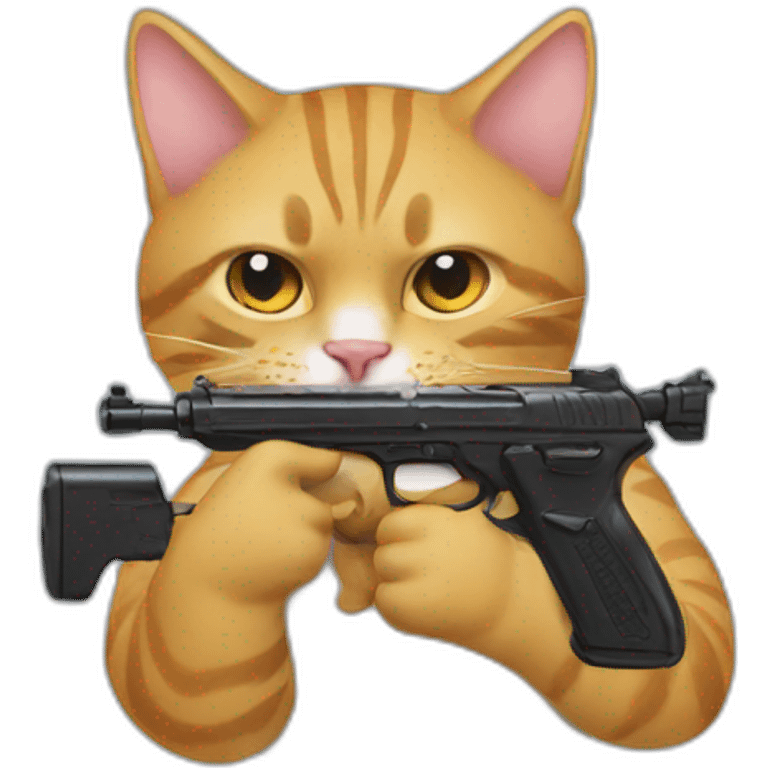 cat and gun emoji