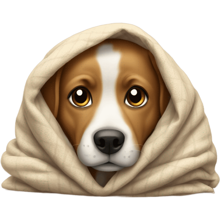 Dog in a blanket emoji