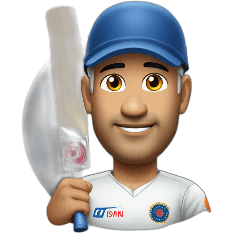 Mahendra Singh Dhoni poitning emoji