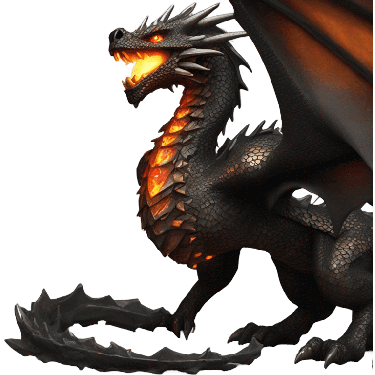 dark iron dragon fire emoji