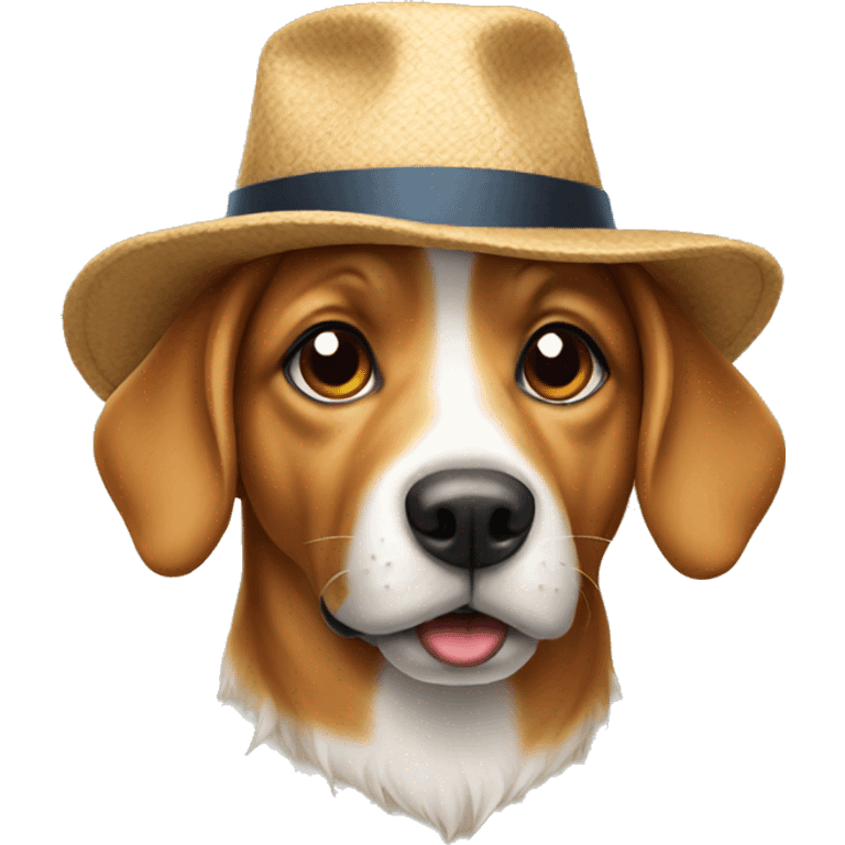 dog with hat emoji