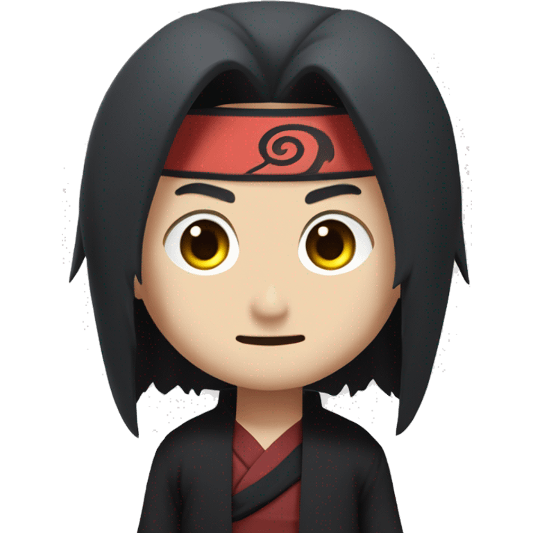 A TOK emoji of Itachi from Naruto’s Shippuden, white background emoji