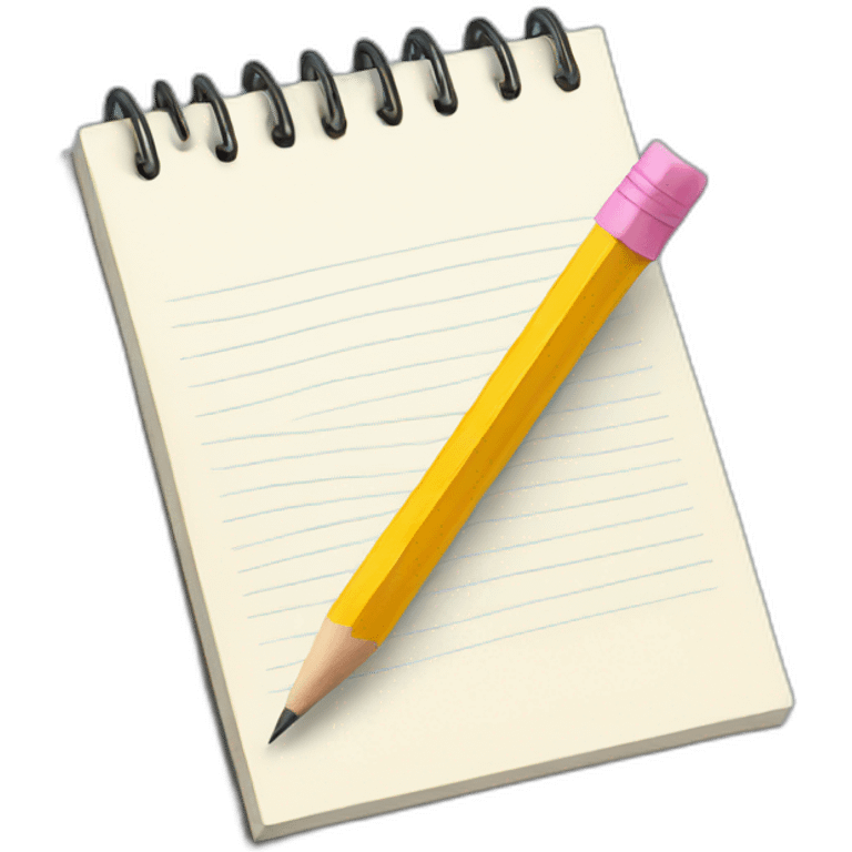 notepad with pencil emoji