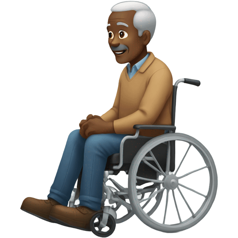 old black man in wheelchair emoji