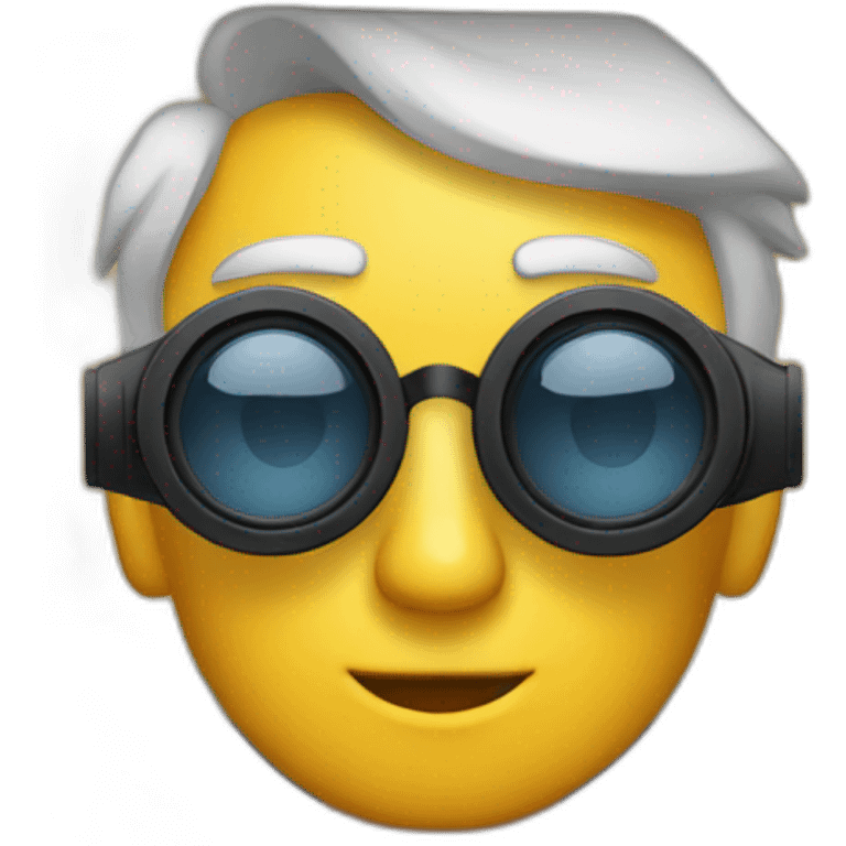 man with binoculars in a window emoji