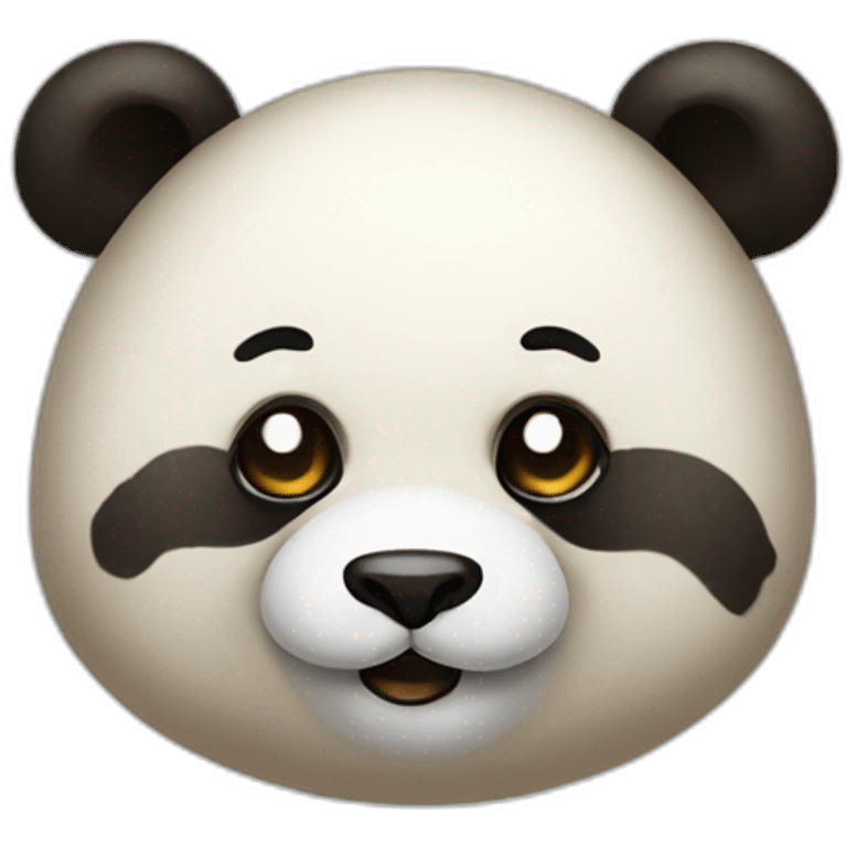 Panda with poop stains emoji