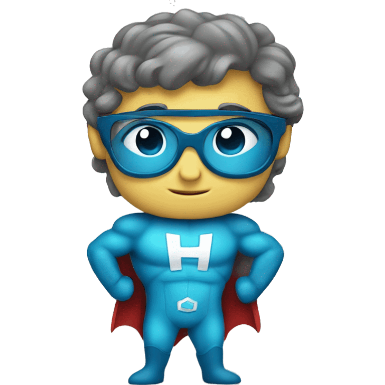 Hydrogen Element as a Superhero emoji