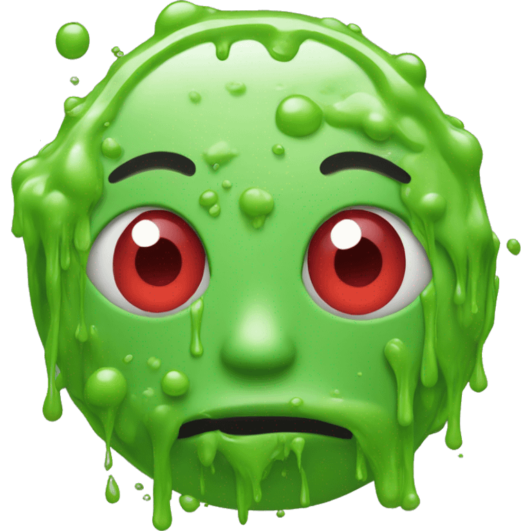 person covered in slime with red eyes  emoji