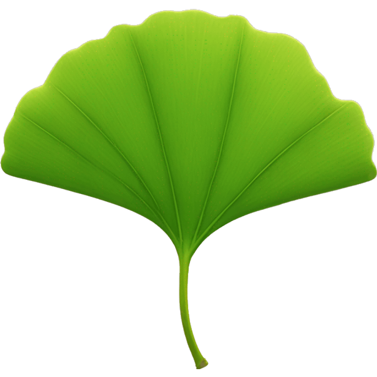 Hoja de ginkgo biloba estilo Pixar sonriendo  emoji