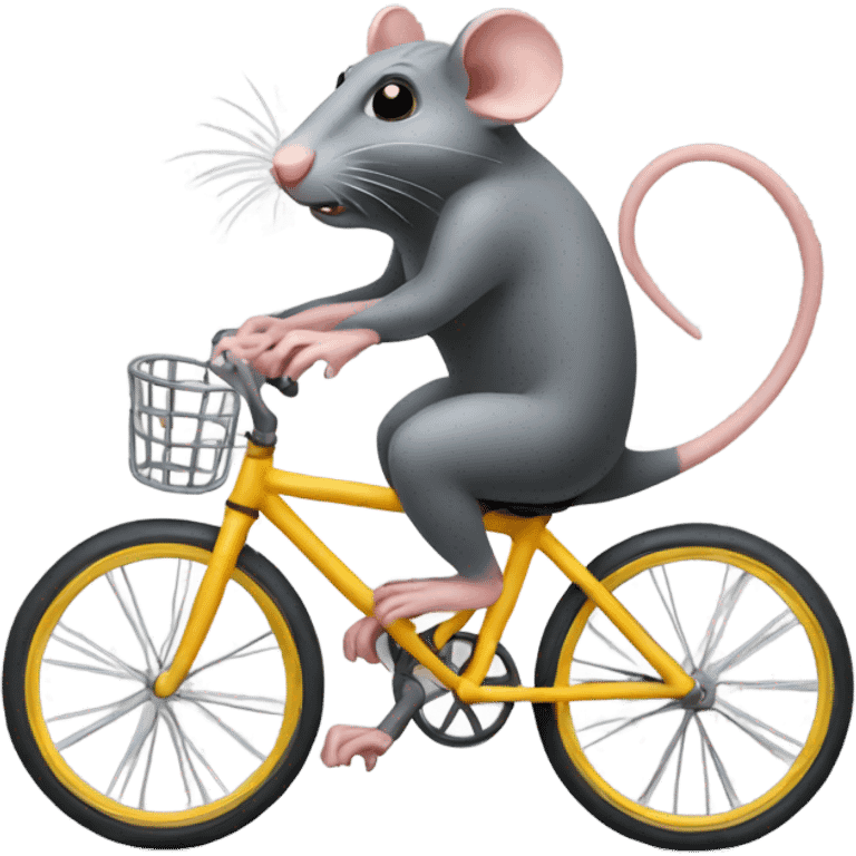 A rat riding a bicycle  emoji