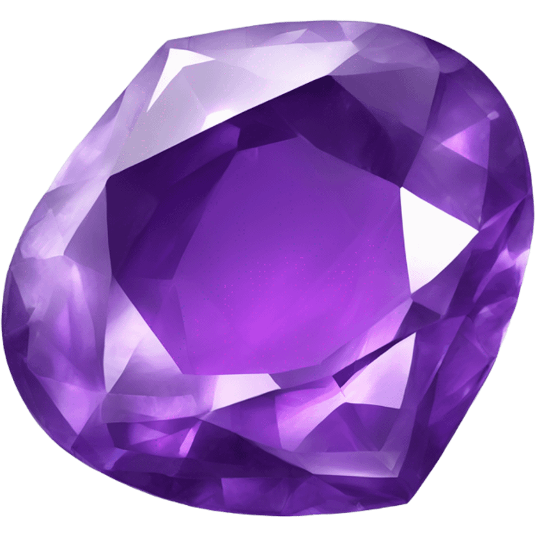 Amethyst gemstone with a shine and shimmer emoji