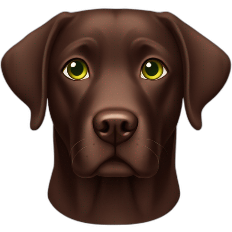 Chocolate labrador green eyes emoji