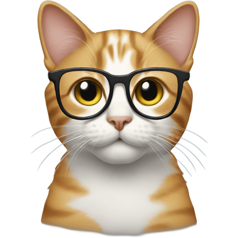 Cat wearing glasses  emoji