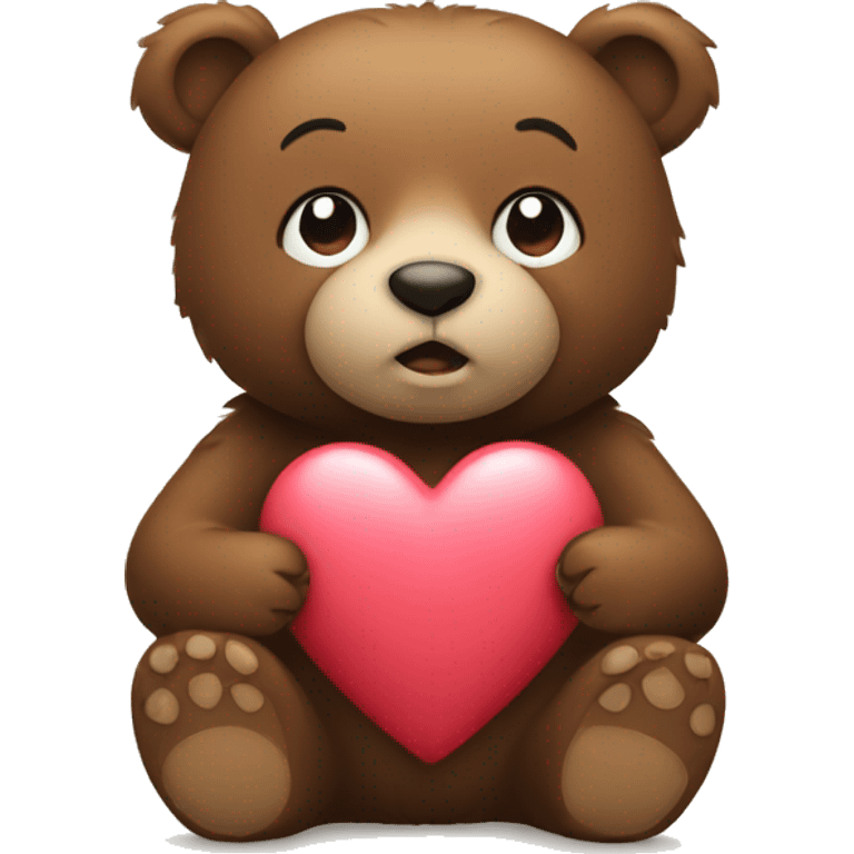 A bear with a heart  emoji