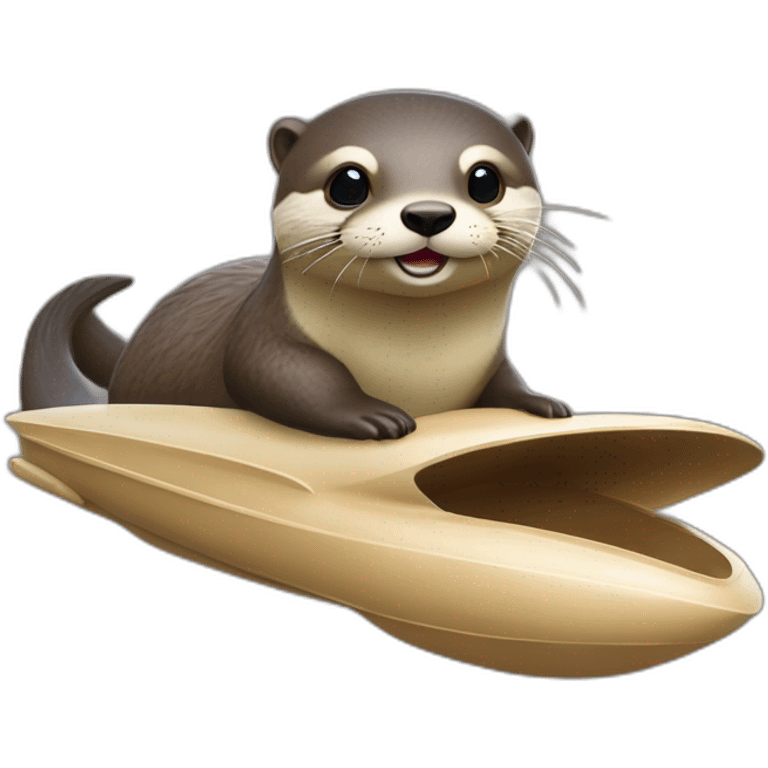 Une loutre sur une soucoupe volante  emoji