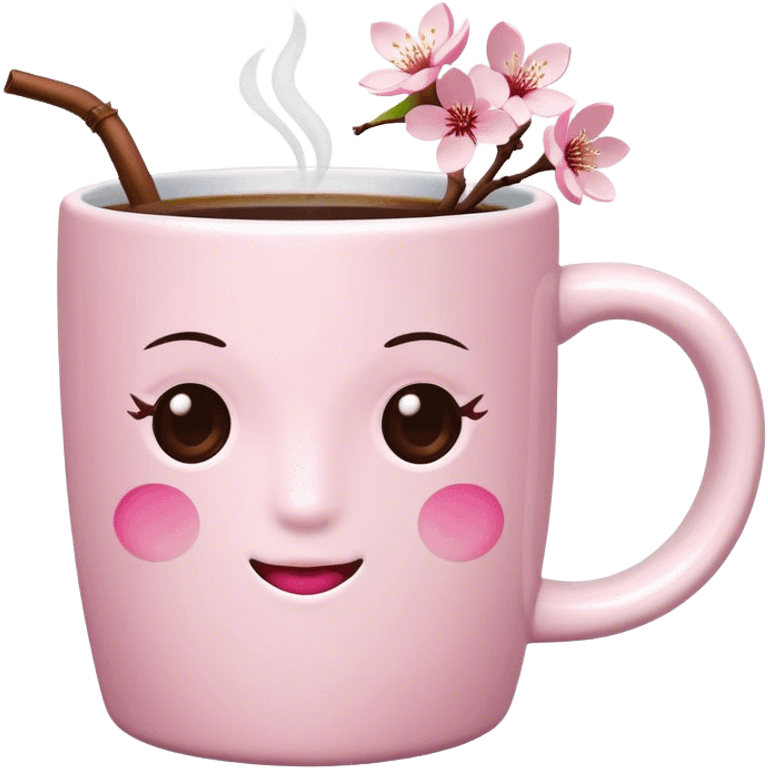 Cherry Blossom coffee emoji