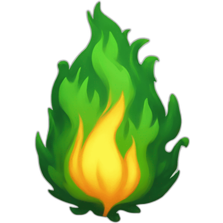 Green Fire emoji