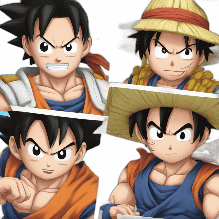 Goku Luffy et tenjiro emoji