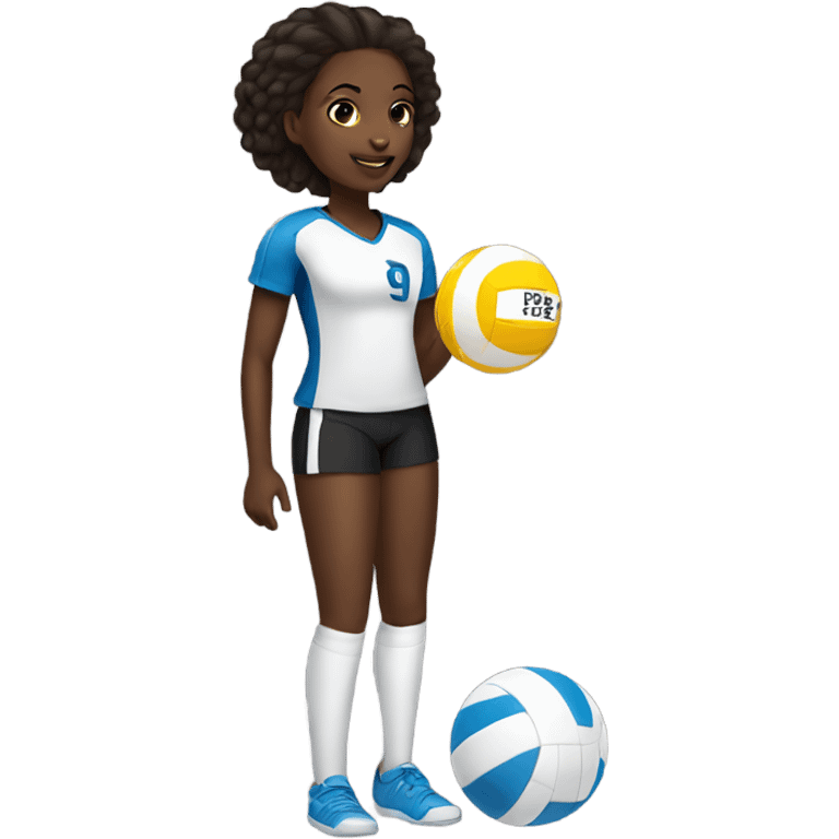 Black girl playing volleyball  emoji