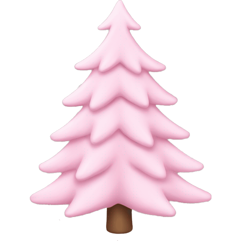 pastel pink christmas tree emoji